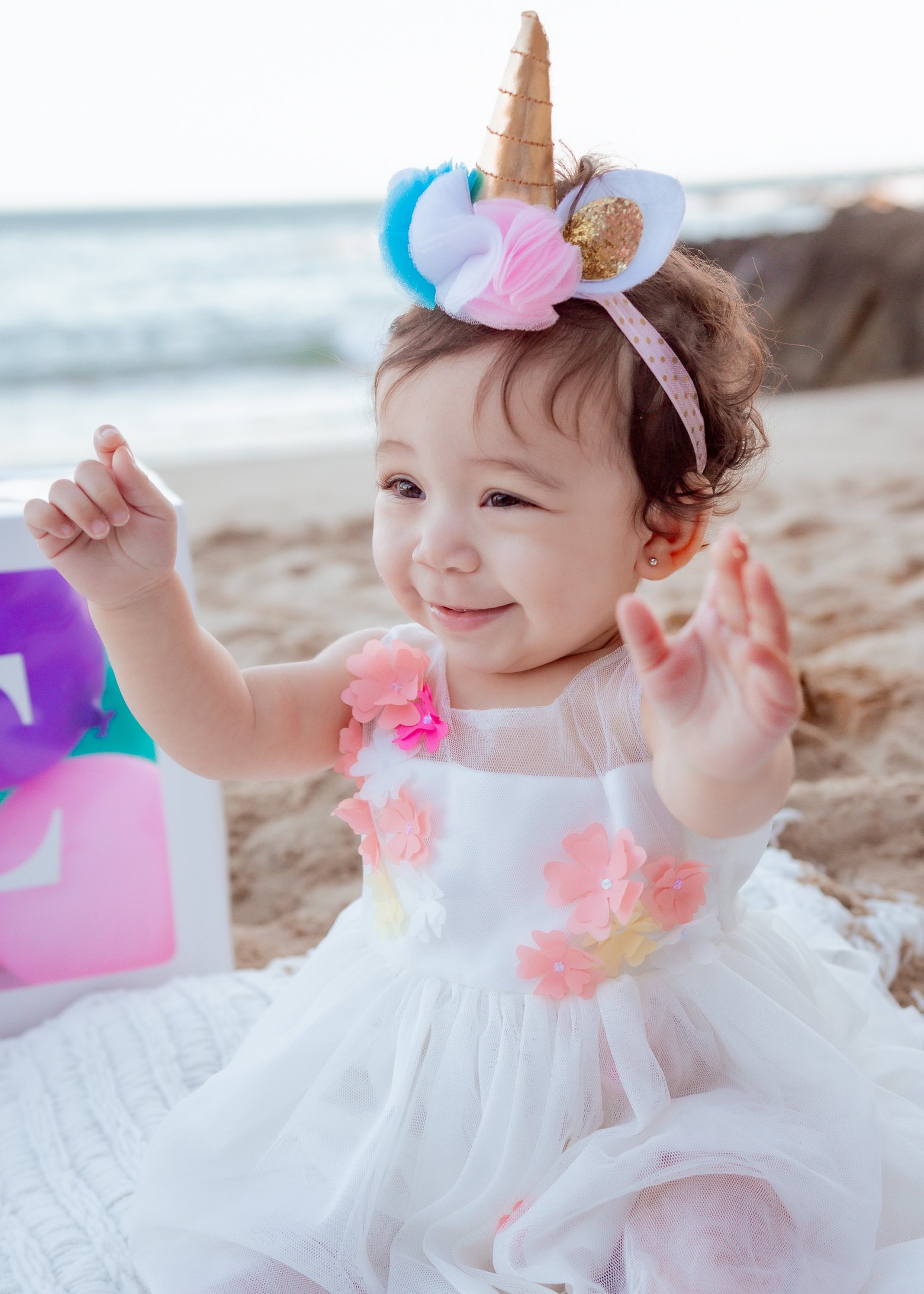 Charlotte Cake Smash birthday portrait by Pak Studios in Arizona birthday portrait session