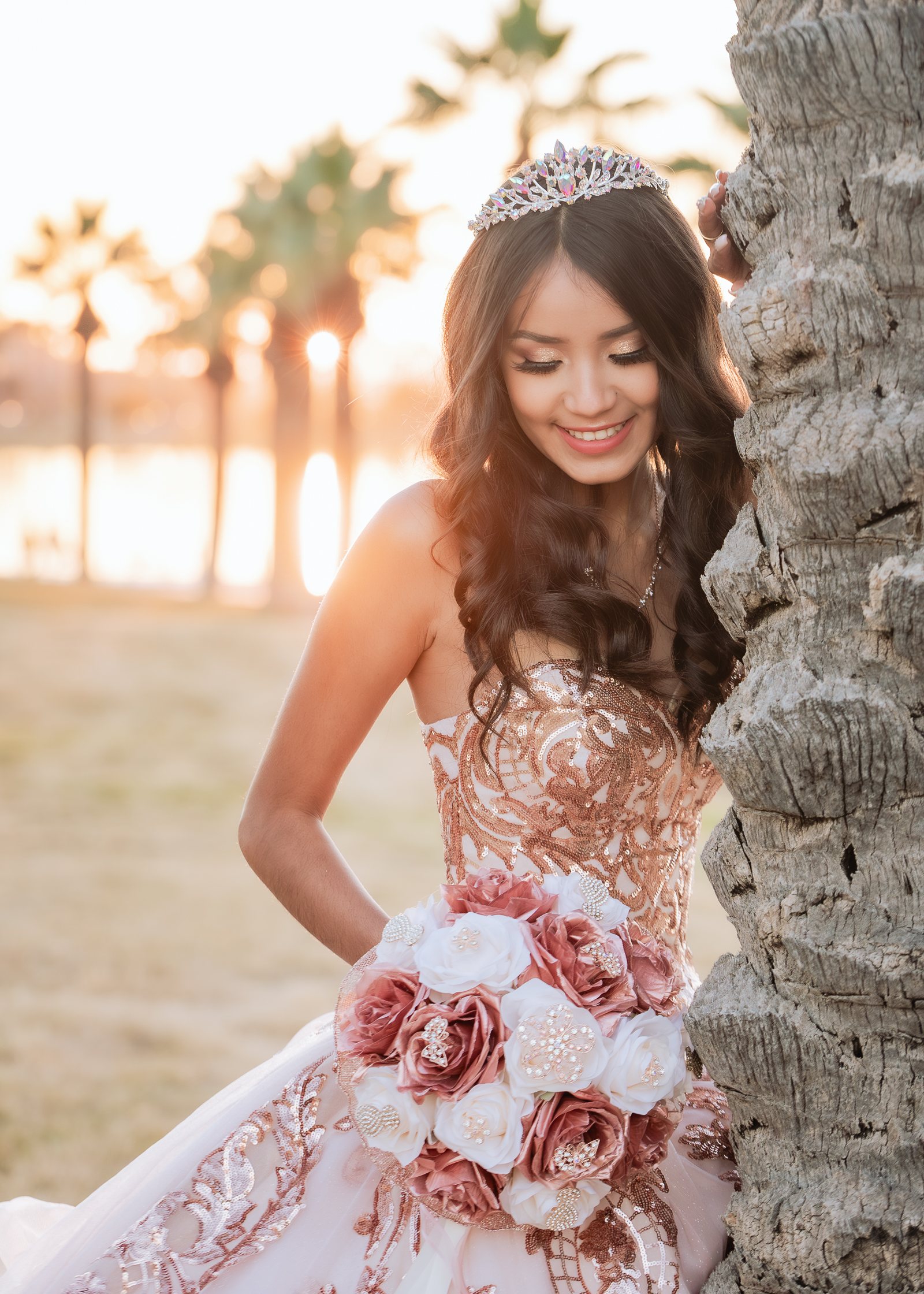 Alecia Quinceanera portrait by Pak Studios