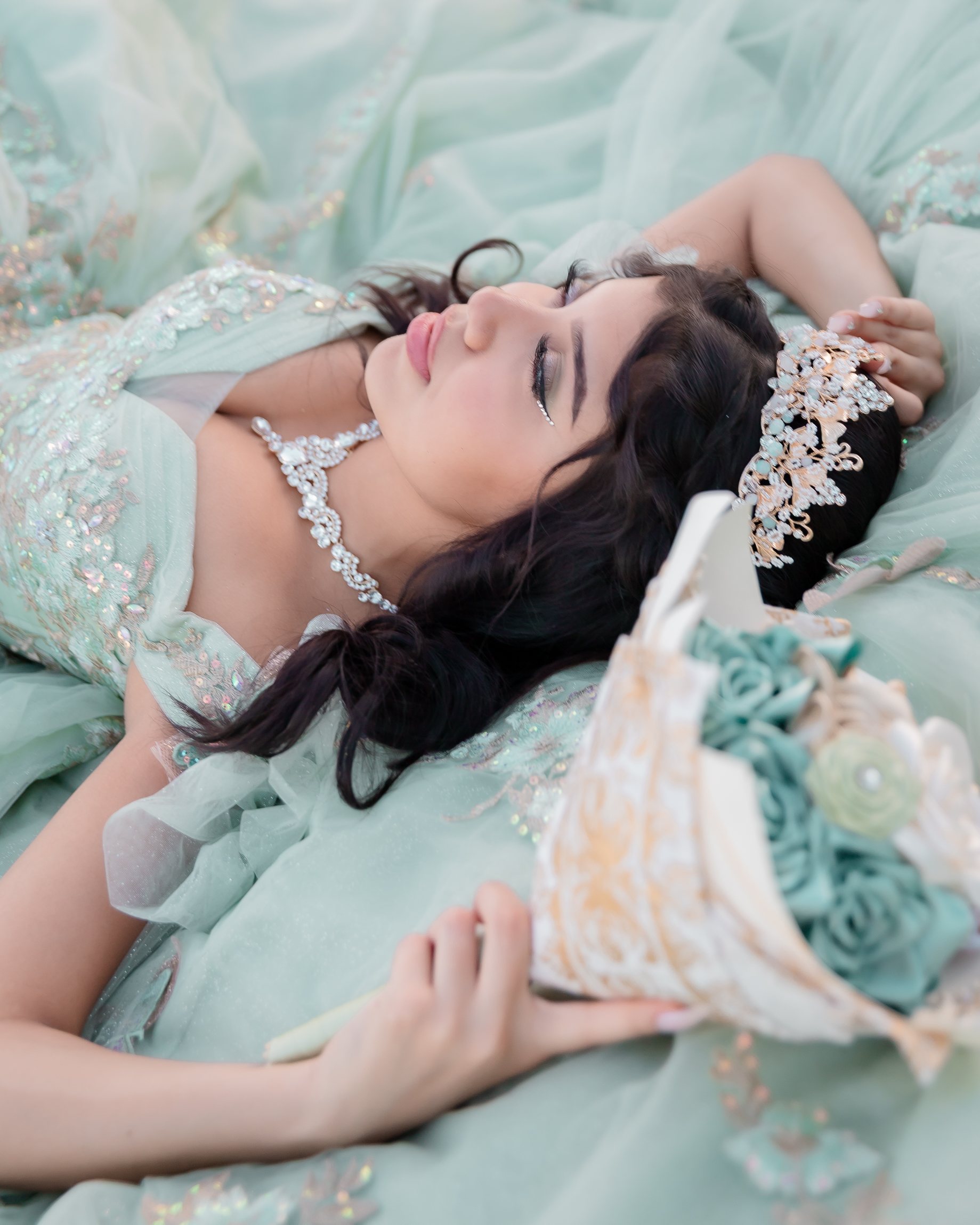 Cindy quinceañera portrait by Pak Studios in portrait session at Hotel San Carlos in Phoenix, Arizona
