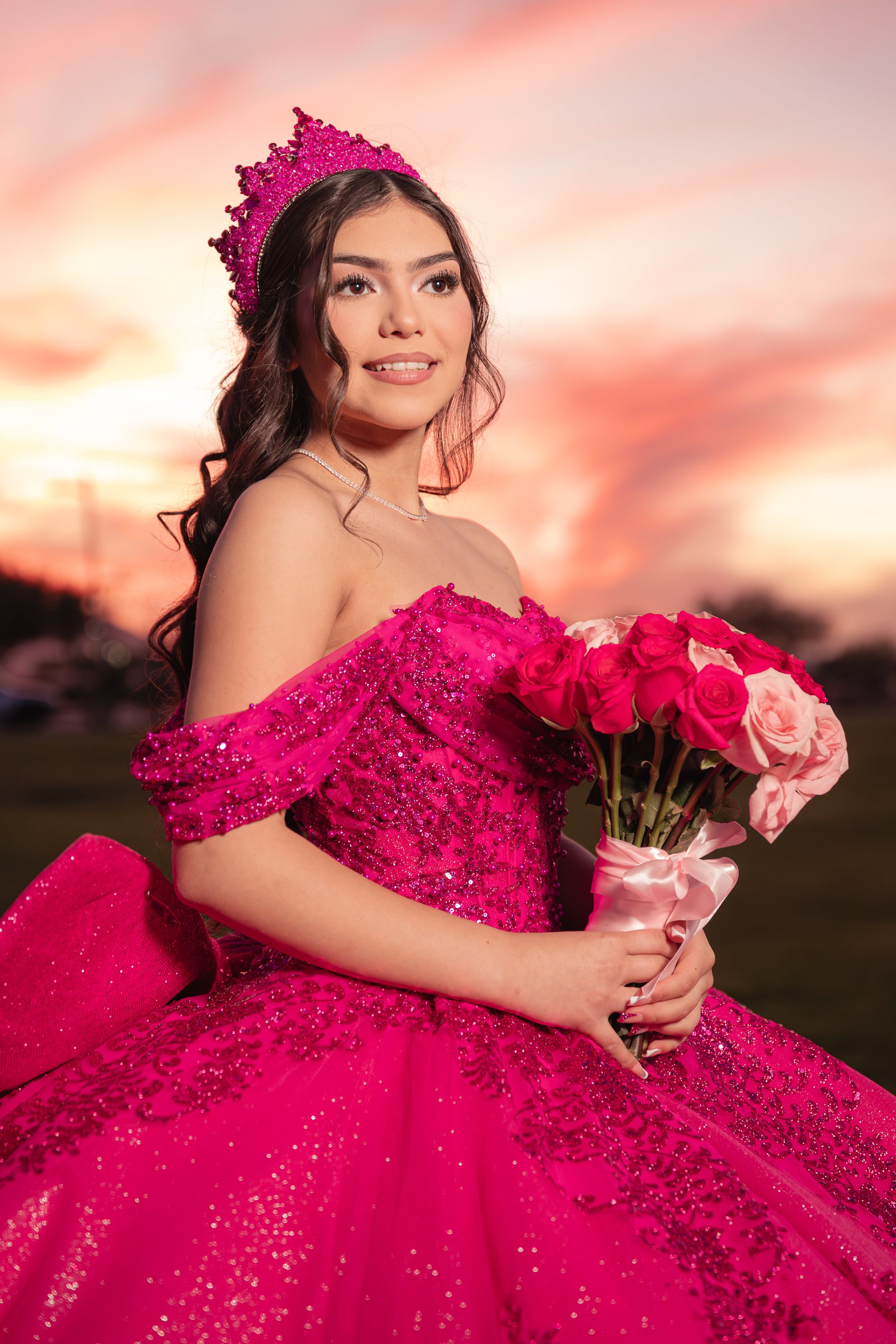 Victoria Quinceanera portrait by Pak Studios