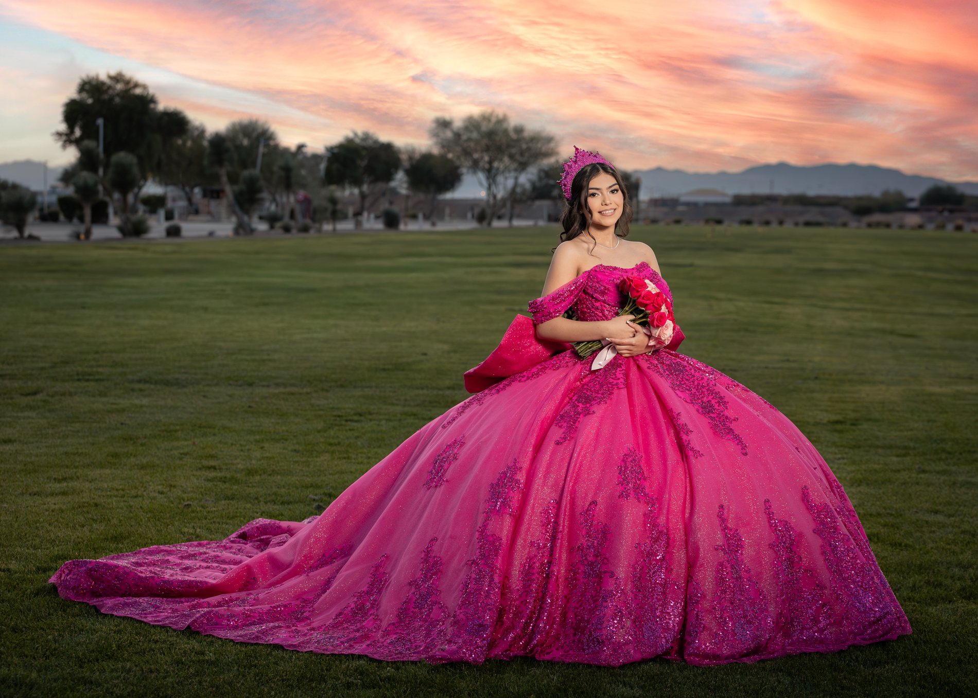 Victoria quinceañera portrait by Pak Studios in Arizona quinceañera portrait session