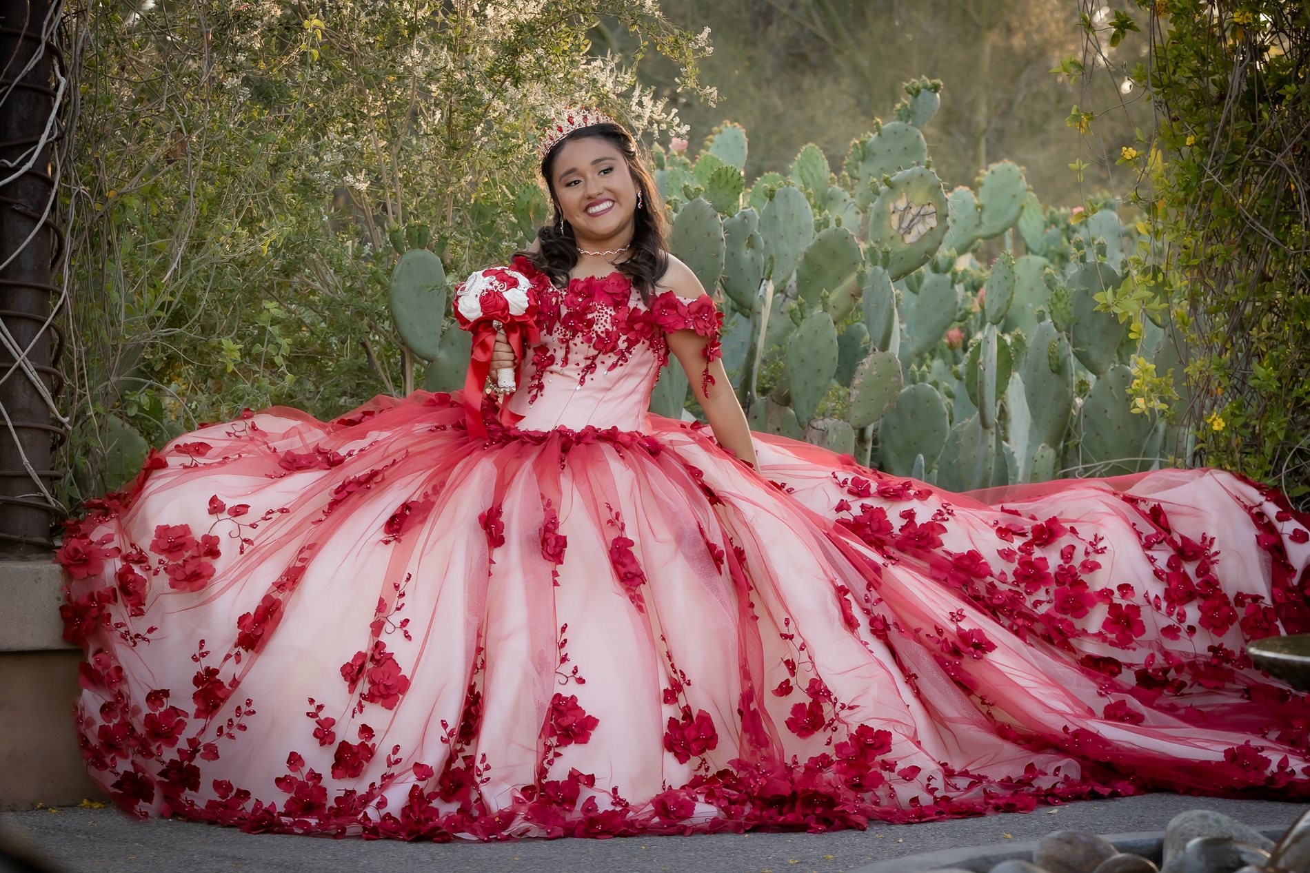 Victoriea quinceañera portrait by Pak Studios in Arizona quinceañera portrait session