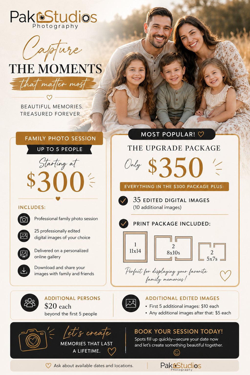 Family Packages flyer reference